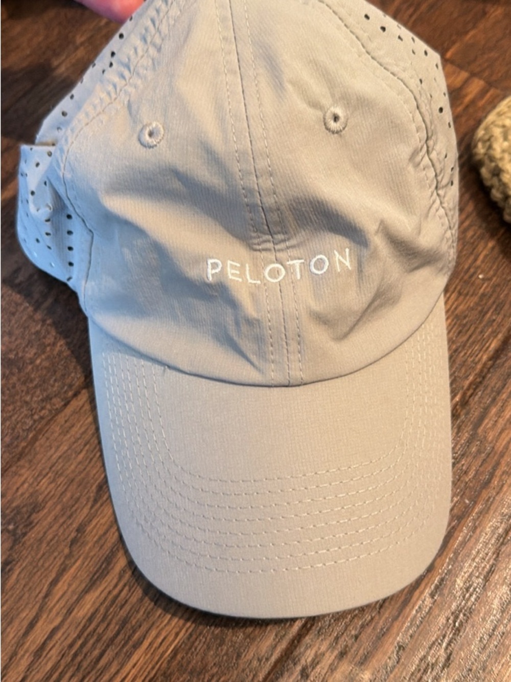 Peloton Light Beige Sport Cap with Embroidered Logo